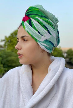 Tropical Fun- Microfiber Hair Towel Wrap
