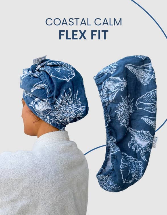 Coastal Calm - Microfiber Hair Towel aWrap