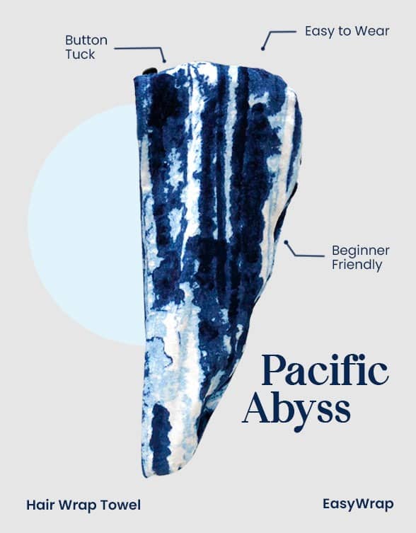 Pacific Abyss- Microfiber Hair Towel Wrap