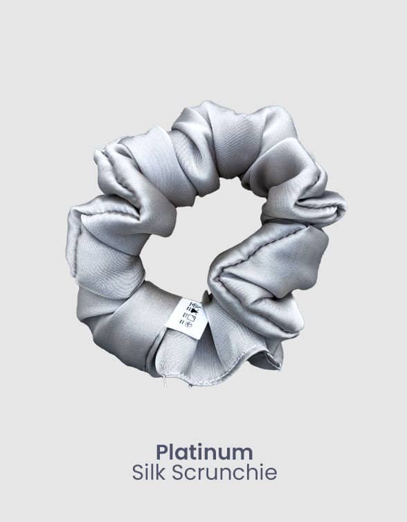 Platinum-Silk Scrunchie