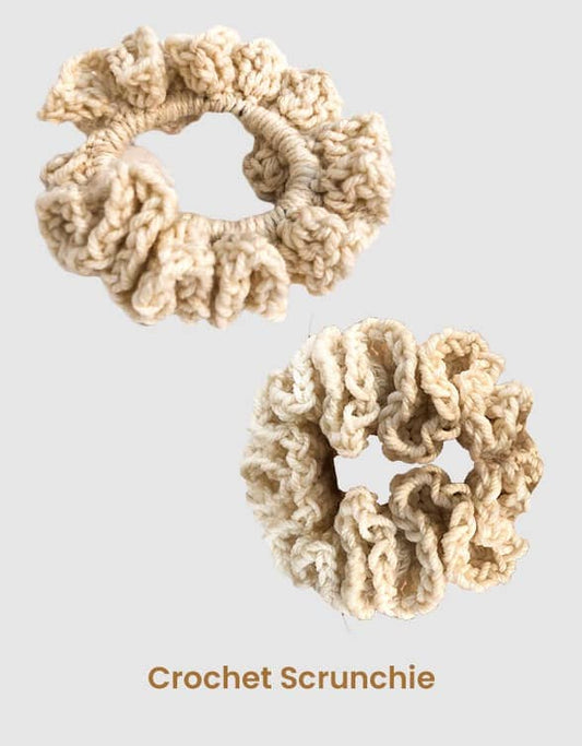 Sandy Fawn - Crochet Scrunchie