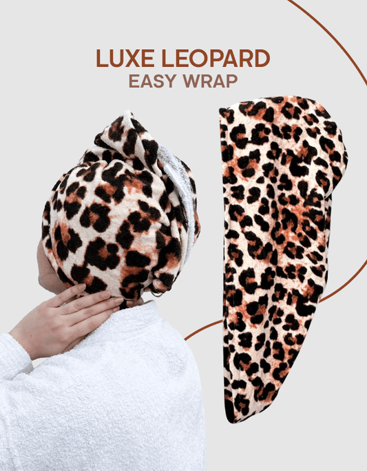Luxe Leopard - Microfiber Hair Towel Wrap